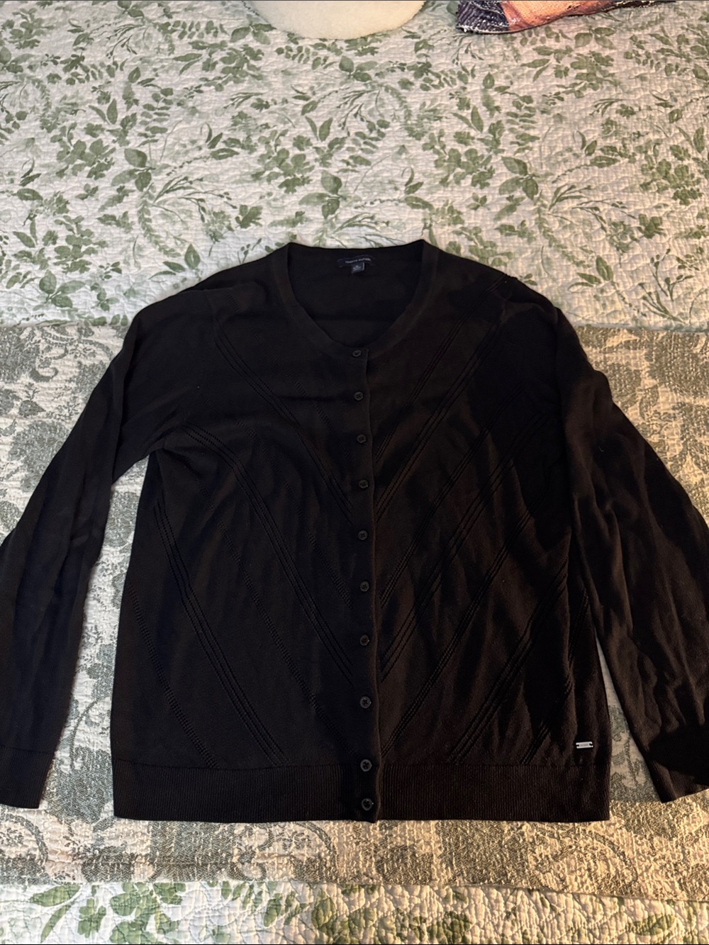 Tommy Hilfiger Black Women’s Button-Front Sweater Cardigan